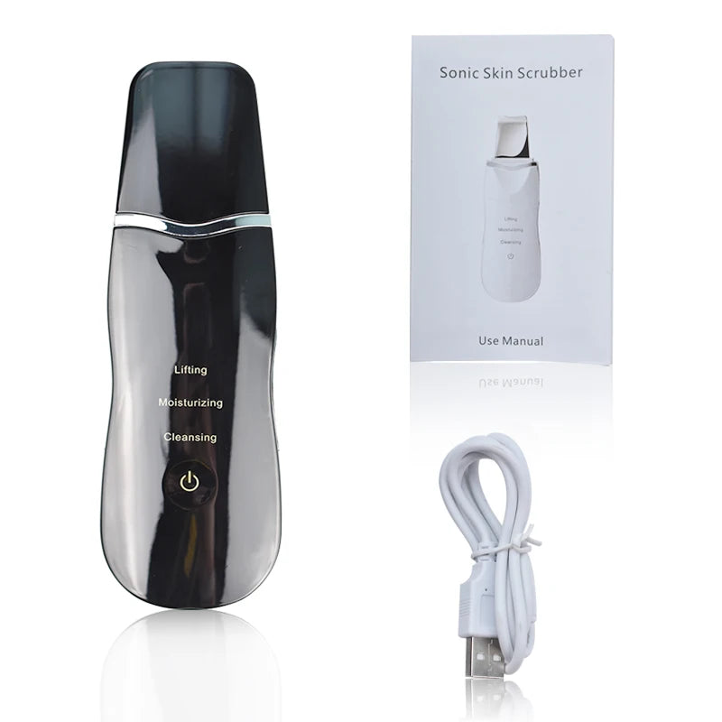 Ultrasonic Skin Scrubber (Black & White)