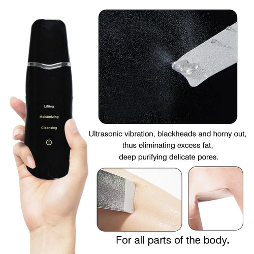 Ultrasonic Skin Scrubber (Black & White)
