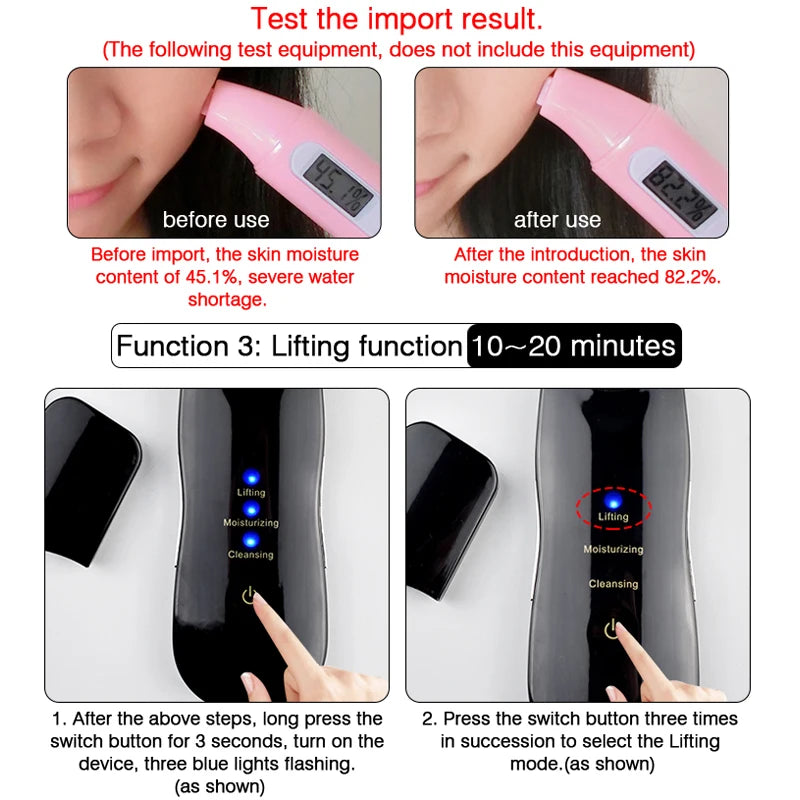 Ultrasonic Skin Scrubber (Black & White)