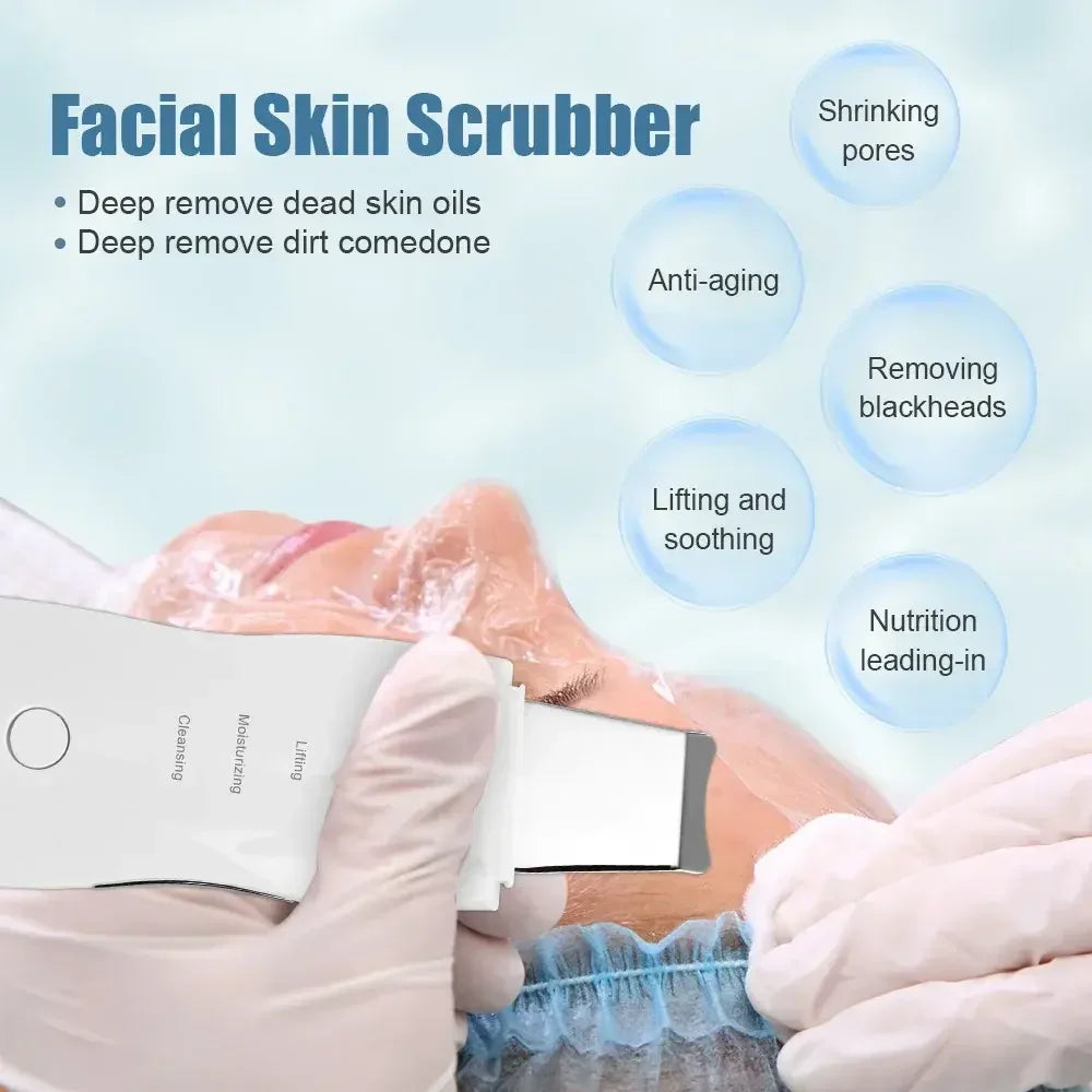 Deep Vibrate Skin Scrubber (Milky White, Black)