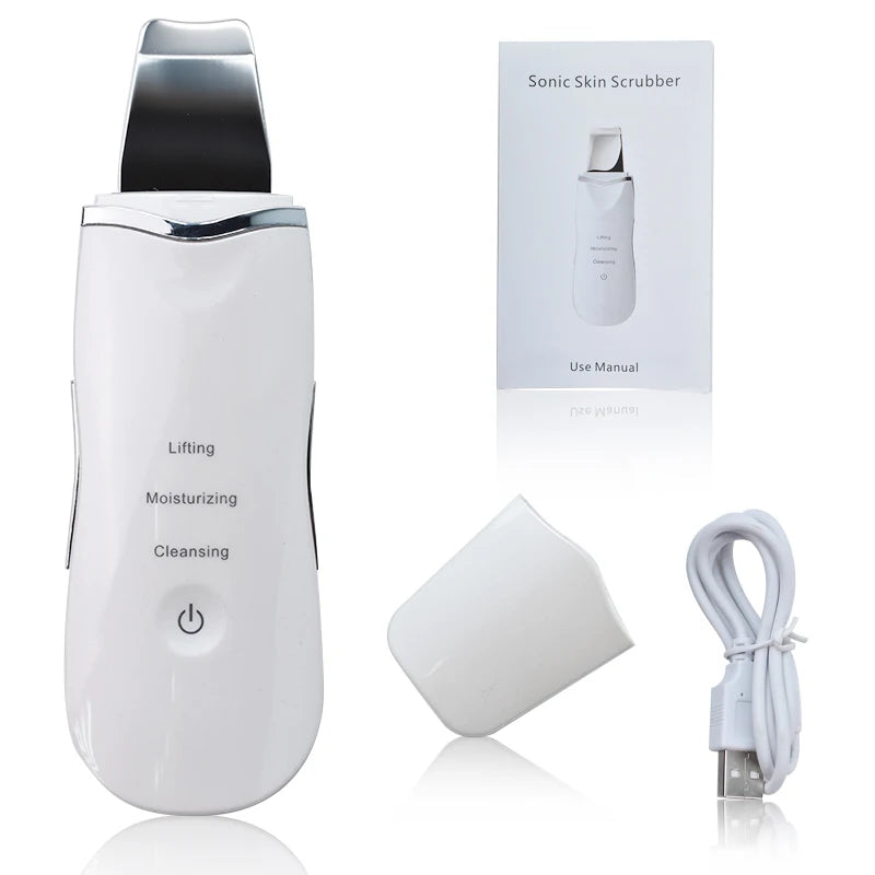 Ultrasonic Skin Scrubber (Black & White)