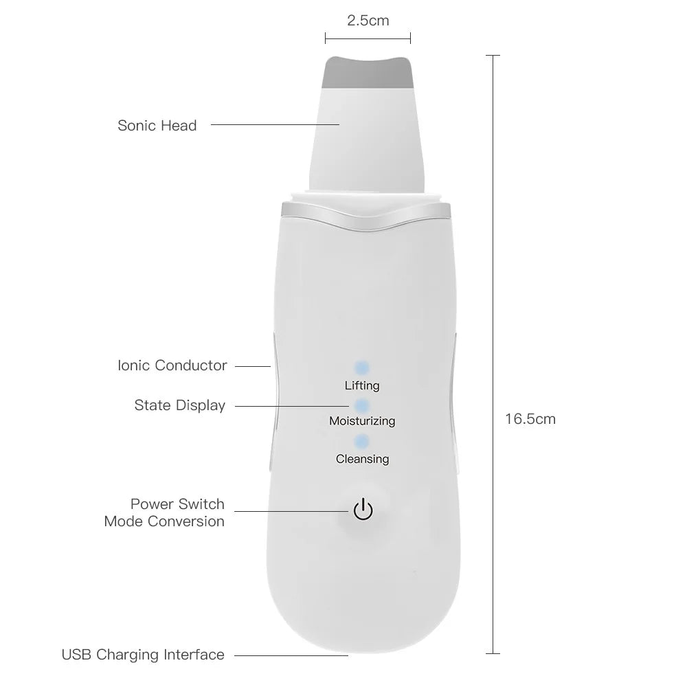Deep Vibrate Skin Scrubber (Milky White, Black)