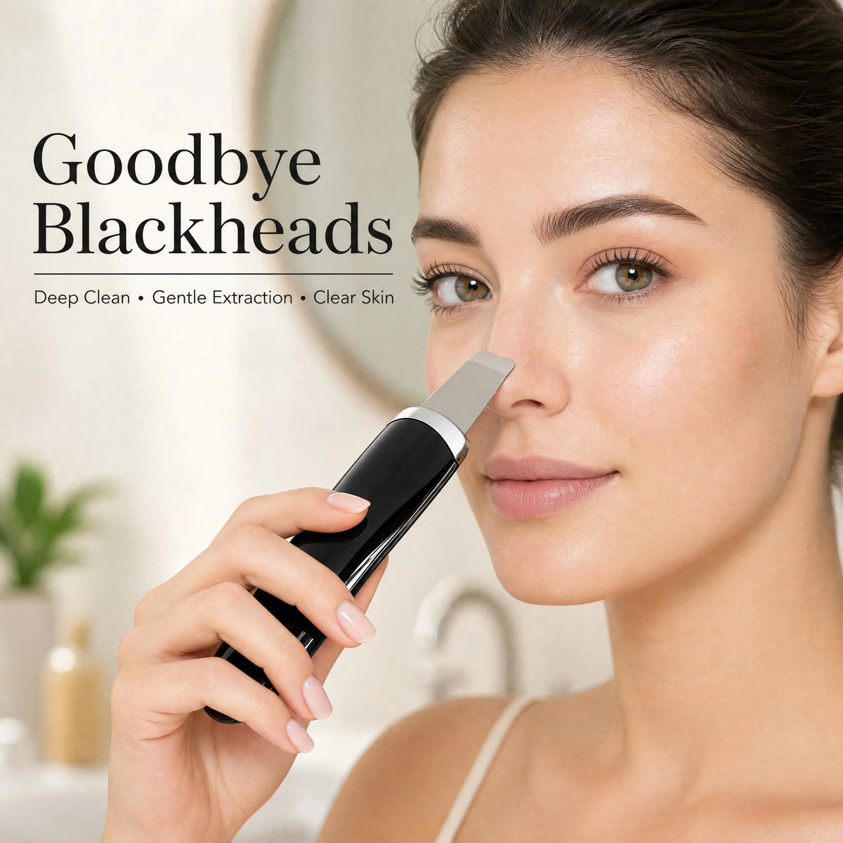 Electric Ultrasonic Skin Scrubber Face Spatula Home Ultrasonic Skin Scrubber Facial Cleaner Handheld Mini Derma Galvanica Tightening Face Scrubber Machine Skin Scrubber USB Ultrasonic
